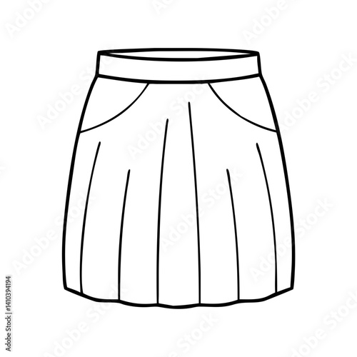 pencil skirt icon, pencil skirt vector illustration-simple illustration of pencil skirt, perfect for pencil skirt logos and icons