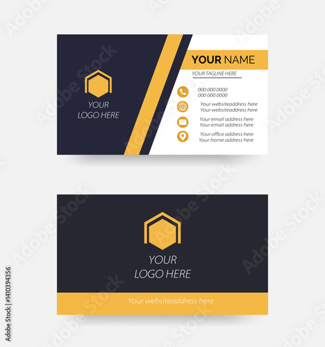 Corporate business card is design with a clean and professional touch.