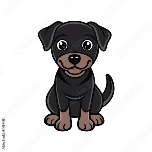a clean black silhouette vector illustration of a dog sitting on its hind legs.  