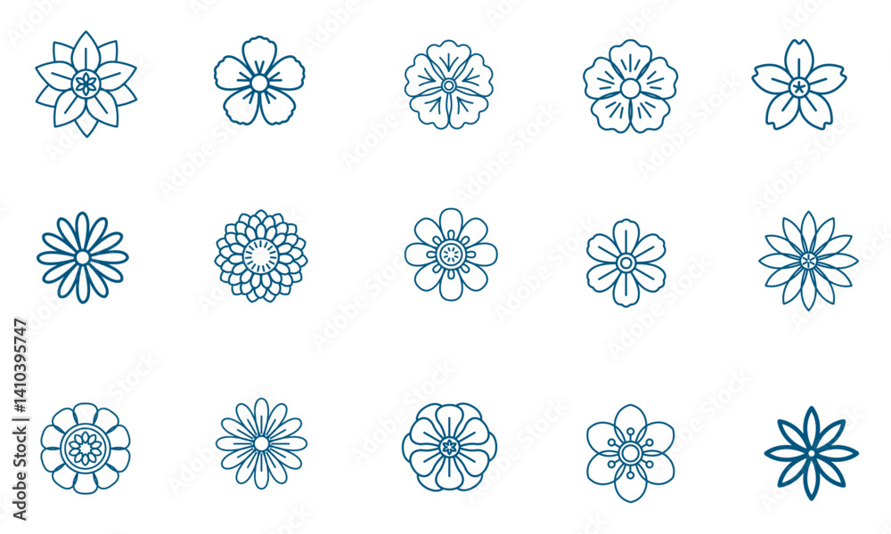 Floral icon logo 