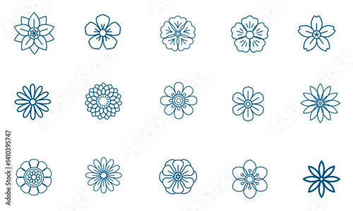 Floral icon logo 