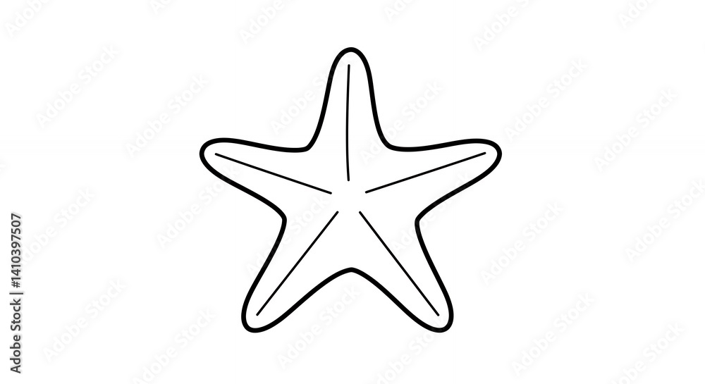 Fototapeta premium Simple starfish illustration