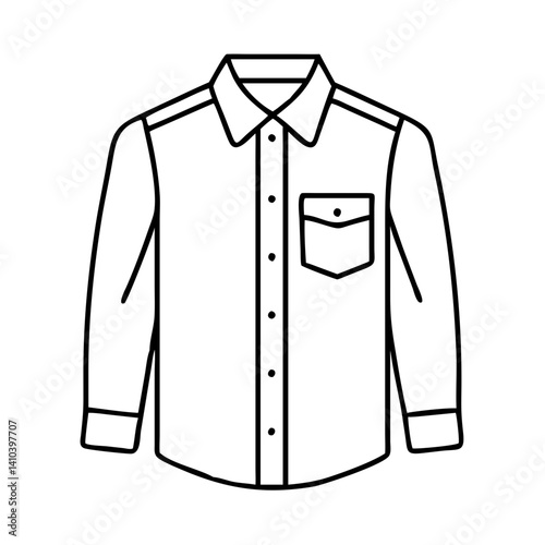 button down shirt icon, button down shirt vector illustration-simple illustration of button down shirt, perfect for button down shirt logos and icons