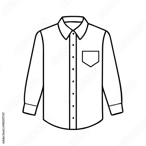 button down shirt icon, button down shirt vector illustration-simple illustration of button down shirt, perfect for button down shirt logos and icons