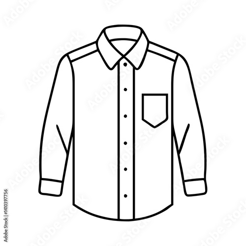 button down shirt icon, button down shirt vector illustration-simple illustration of button down shirt, perfect for button down shirt logos and icons