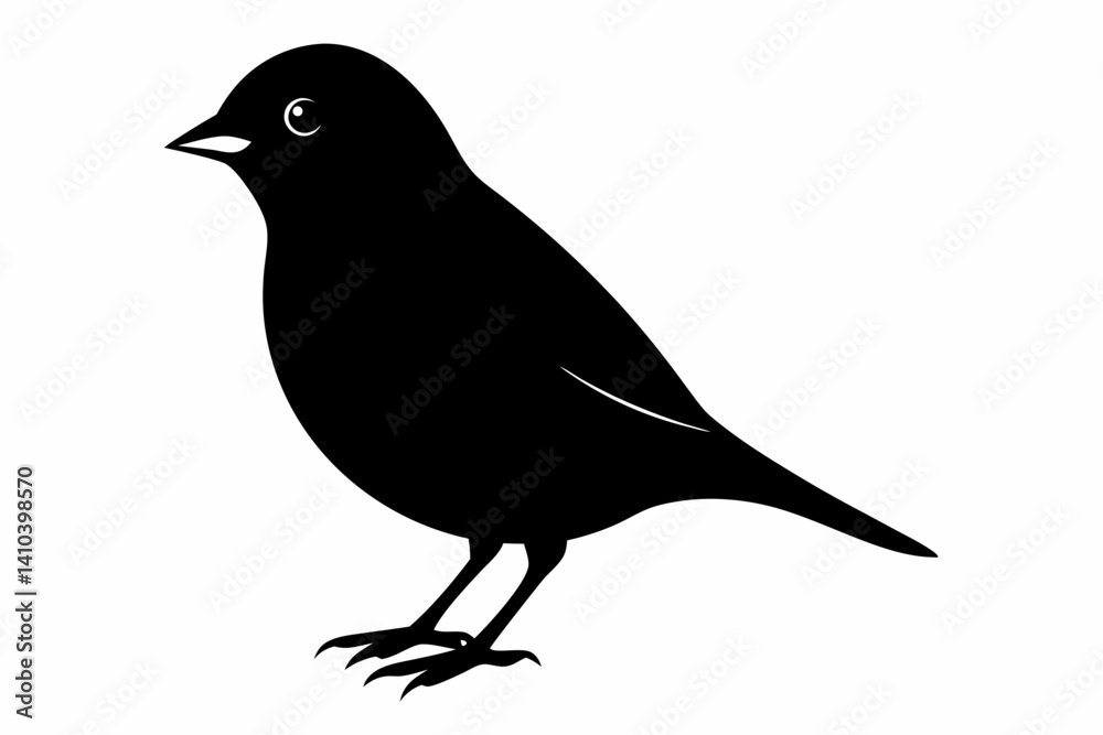 Obraz premium linnet sihouette black vector