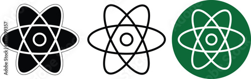 React JS Icon. Modern JavaScript Library Logo for UI Development. Eps 10