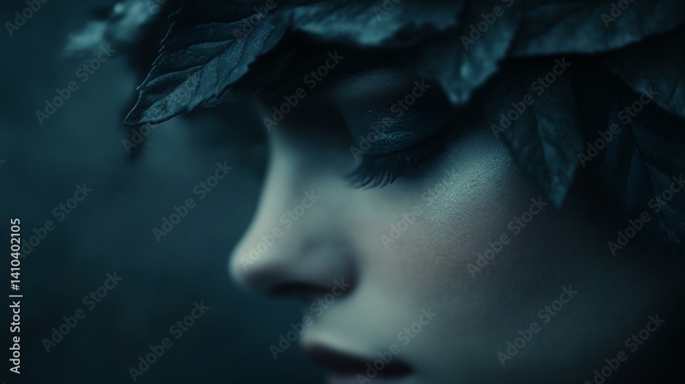 A woman with dark hair and blue eyes