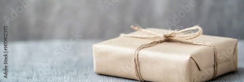 Obraz na płótnie a wrapped present box with a string tied around it w salonie
