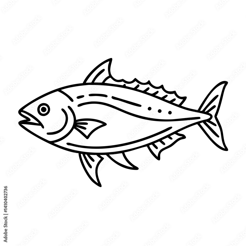 Fototapeta premium albacore tuna icon, albacore tuna vector illustration-simple illustration of albacore tuna, perfect for albacore tuna logos and icons