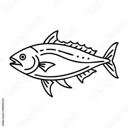 albacore tuna icon, albacore tuna vector illustration-simple illustration of albacore tuna, perfect for albacore tuna logos and icons