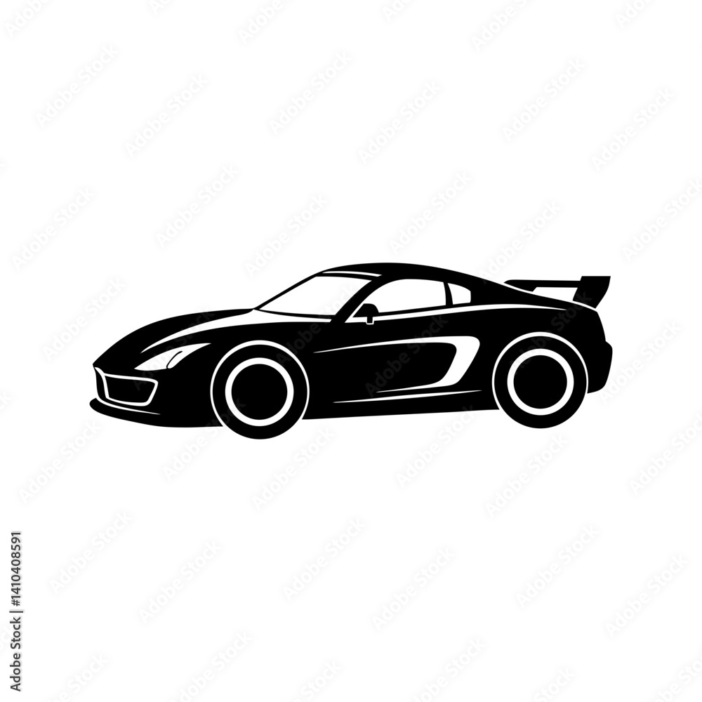 Obraz premium Race Car Silhouette vector illustration