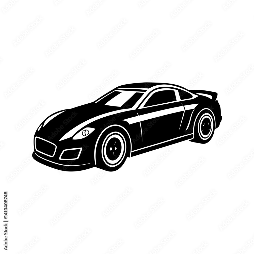 Fototapeta premium Race Car Silhouette vector illustration