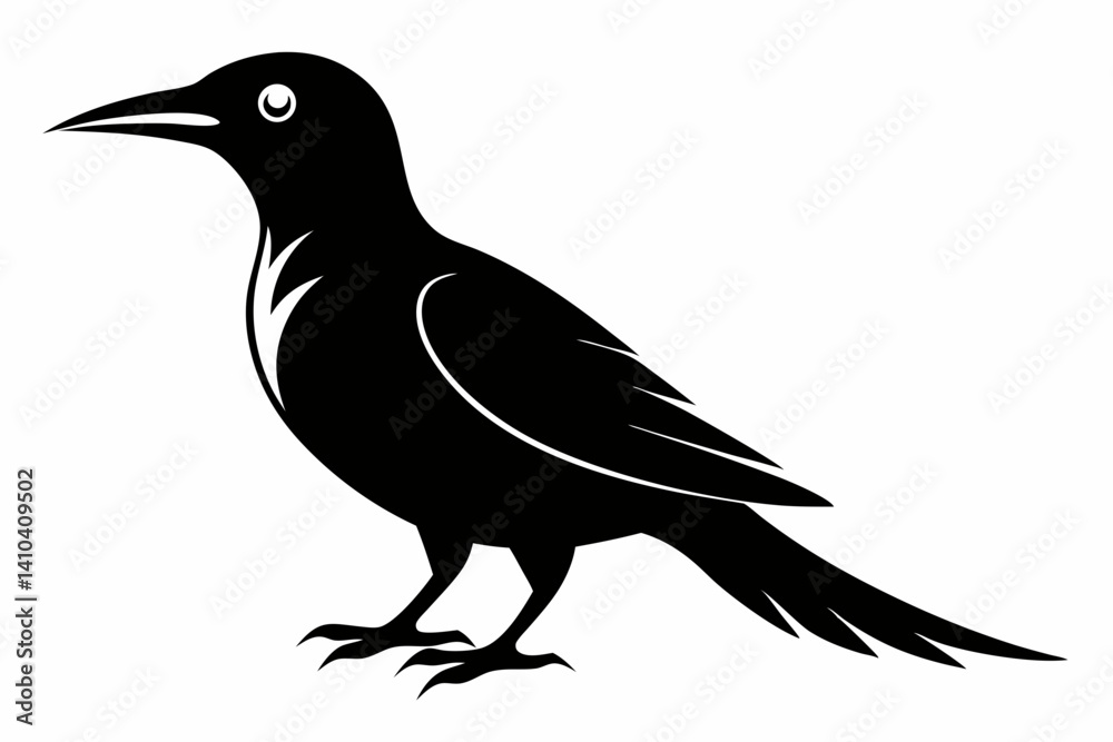 Fototapeta premium Wallcreeper silhouette black vector