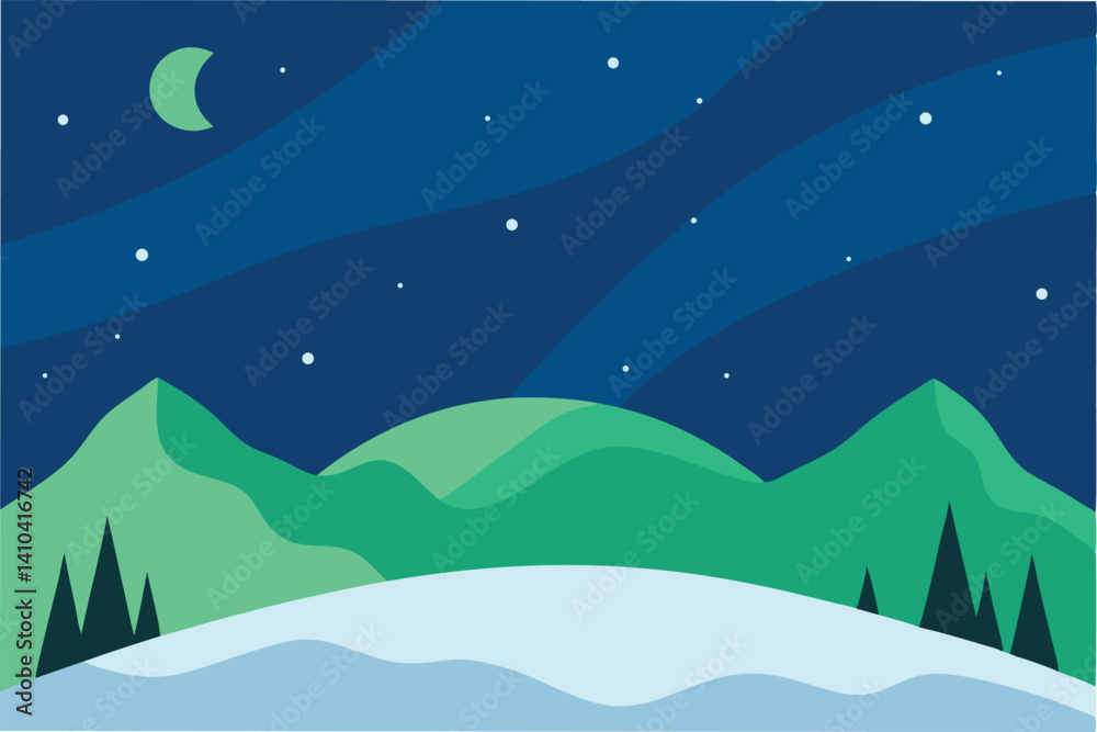 Naklejka premium winter landscape with snow