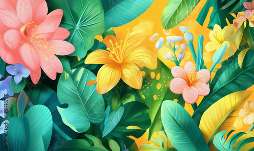 colorful spring flowers