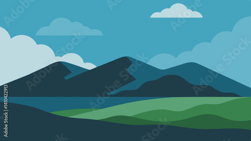  minimal scottish highlands with cloudy sky