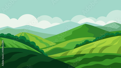 rolling green tea hills in sri lanka 