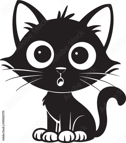 black cat cartoon