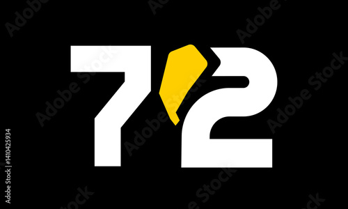 excavation number yellow logo simple modern unique