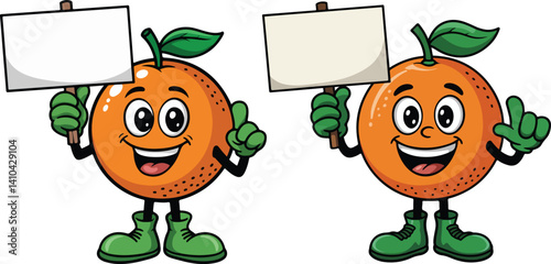 Cartoon Orange Fruit Vector