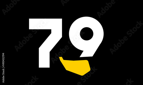 excavation number yellow logo simple modern unique
