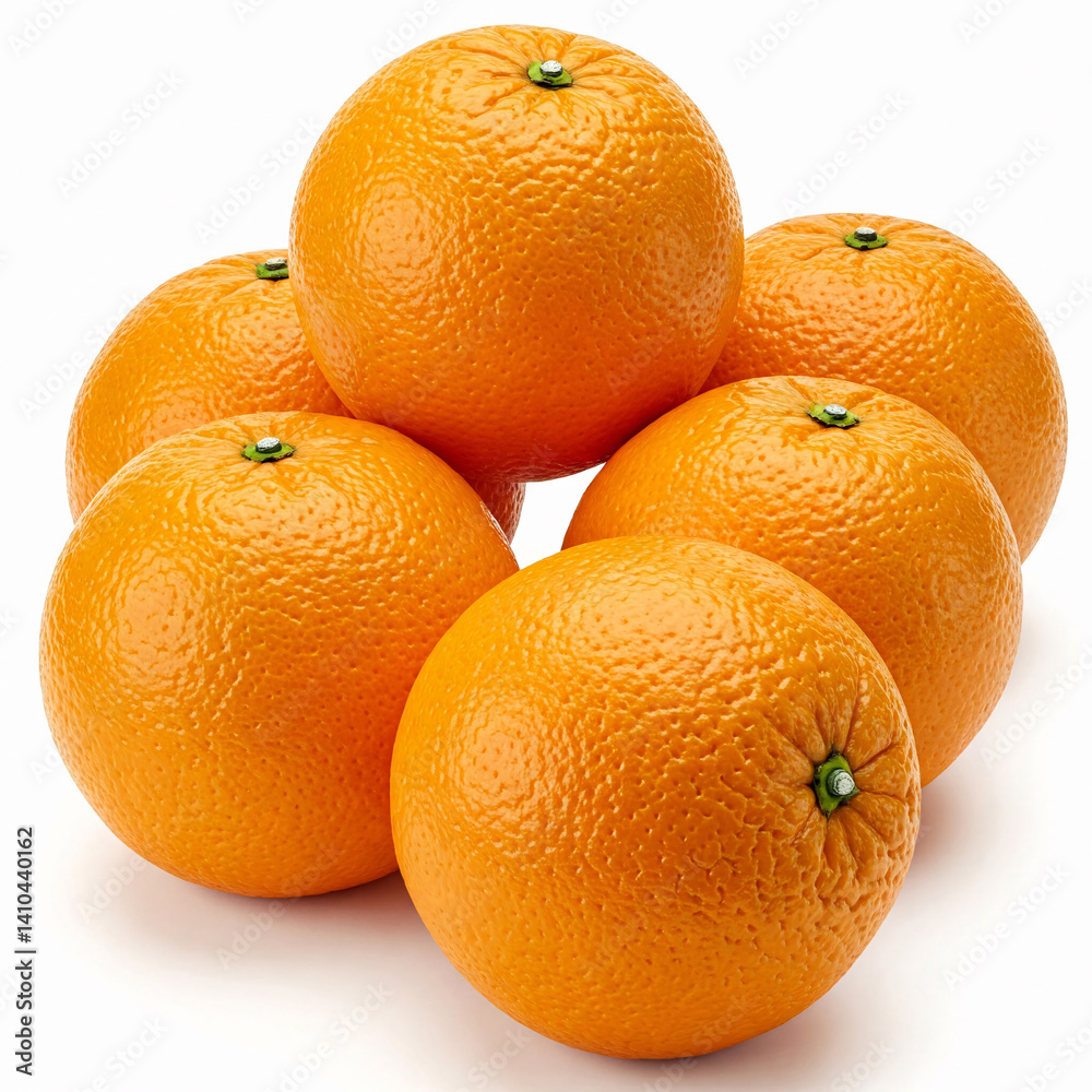 Group of orange fruit isolated on white background front view Group of orange fruit isolated on white background front view