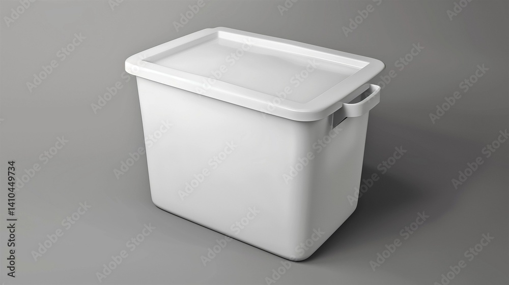 Photorealistic image of a plastic fridge storage bin Photorealistic image of a plastic fridge storage bin