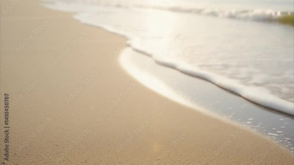Sunlit beach sand with faint wave movement in background, minimal and serene Sunlit beach sand with faint wave movement in background, minimal and serene
