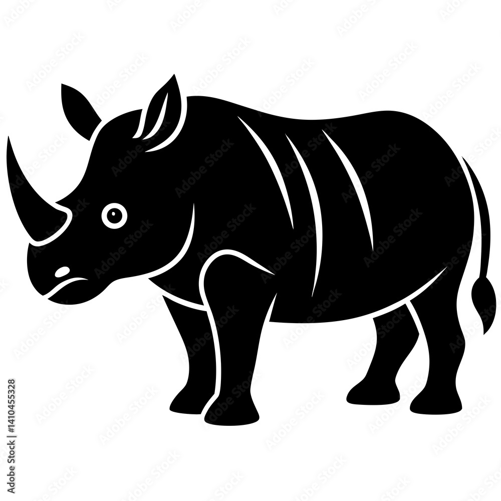 Animal Rhinoceros silhouette vector illustrator Animal Rhinoceros silhouette vector illustrator