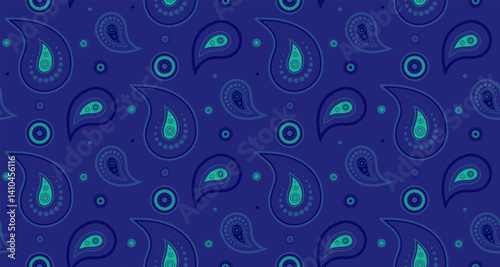 Seamless romantic and detailed ornamental. Traditional endless by paisley spa. Awesome effect in ink oriental.