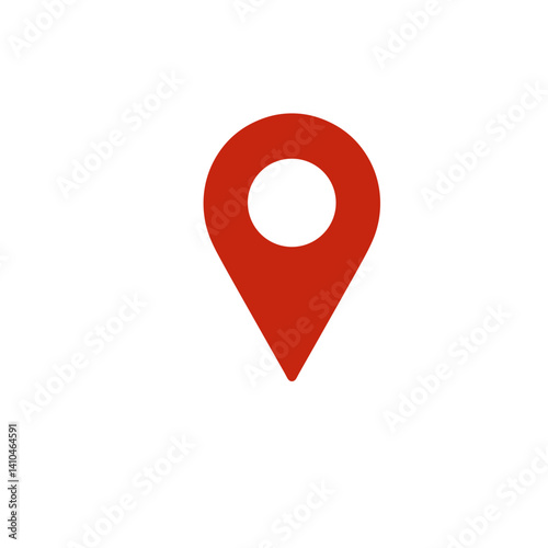 Free Download Red Location Pin Icon on Light Background for Navigation and Mapping - GFXLoad