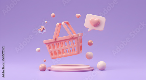 Purple Flower-Shaped Puffy Chair on White Background - Modern Decor