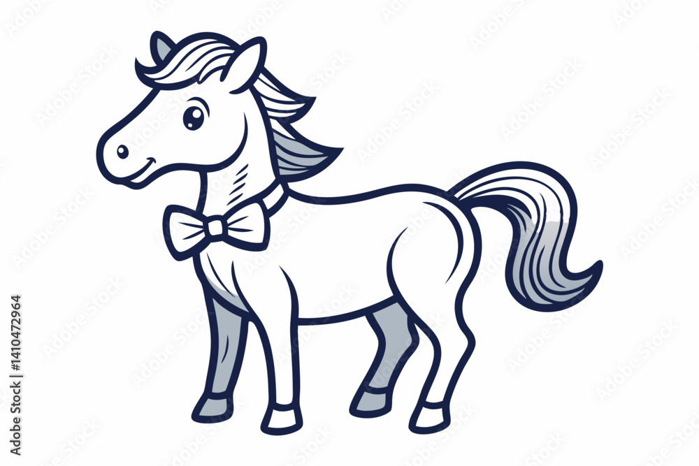 Fototapeta premium Adorable and colorful cute animal vector illustration perfect for children's books, nursery decor, educational materials, stickers, greeting cards, and cartoon-themed designs. Features charming animal