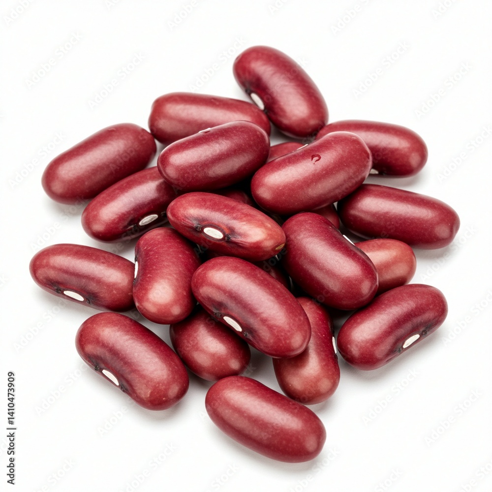 Close-up of Red Kidney Beans on White Background Close-up of Red Kidney Beans on White Background