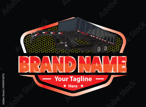 Junk removal logo design, Dumpster logo, Roll off dumpster vector design