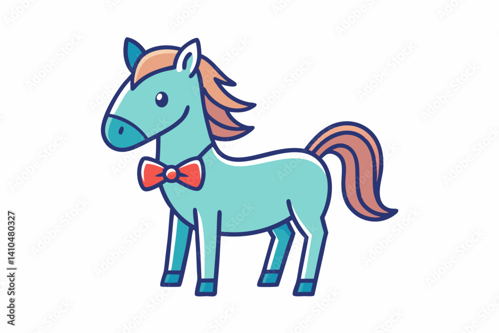 Fototapeta premium Adorable and charming cute animal vector illustration perfect for children’s designs, nursery decor, storybooks, educational materials, kids' clothing, and digital content. This high-quality, cartoon-