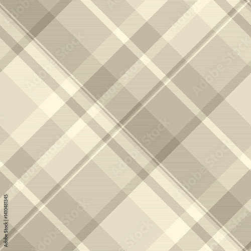 Elegant neutraltoned plaid pattern. Subtle texture and sophisticated design ideal for backgrounds, textiles, or packaging.  Versatile and timeless aesthetic evokes feelings of calm and sophistication.