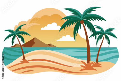 Beautiful and versatile nature vector illustration featuring elements like trees, mountains, leaves, rivers, and landscapes. Ideal for eco-friendly designs, outdoor adventure themes, environmental cam