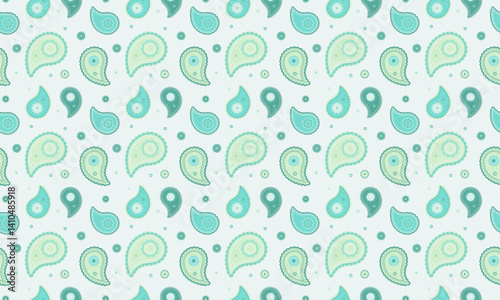 Paisley blossom of ethnicity botany. Heritage pattern, damask wedding. Eternity sample with swirl tissue.