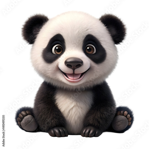 3d panda bear