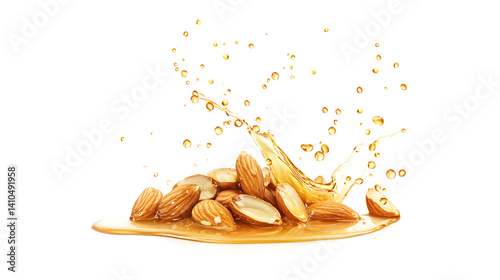 Almond Oil Splash with Almonds - Healthy and Nutritious