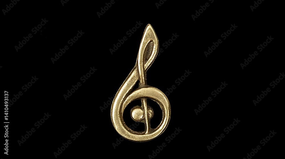Obraz premium Musical note pendant, studio shot