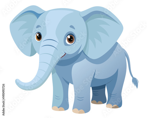Baby Elephant vector illustration animal wildlife safari zoo icon
