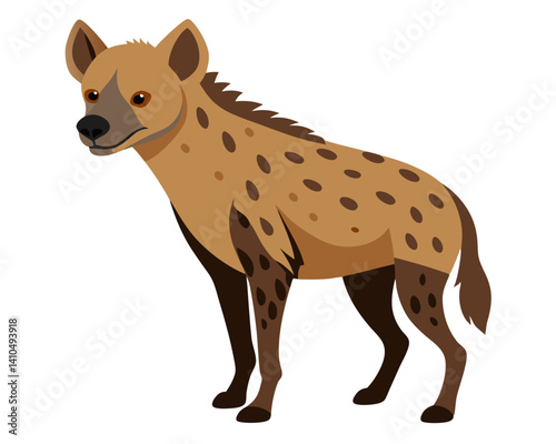 Hyena vector illustration animal wild icon predator scavenger mammal hunter