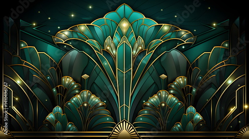 fractal art deco background
