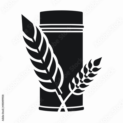 Shaving Cream Can Silhouettes in black on a white background