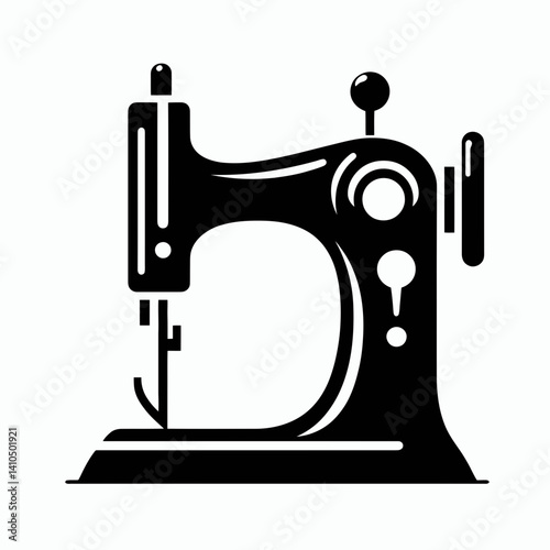 Sewing Machine Needle Silhouettes in black on a white background