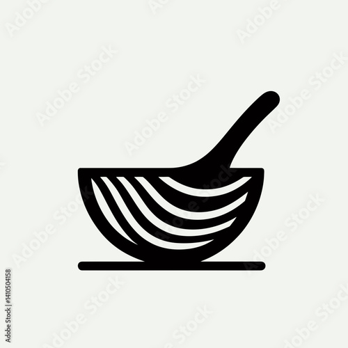 Spoon Rest Silhouettes in black on a white background