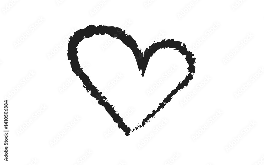 Minimal Love shape brush stock isolated on transparent background, heart PNG file Minimal Love shape brush stock isolated on transparent background, heart PNG file